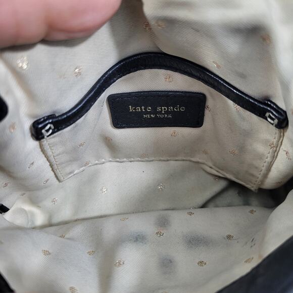 Kate Spade Small Black Pebble Leather Cross Body Purse Chain Strap 122423-0584 - Picture 5 of 8